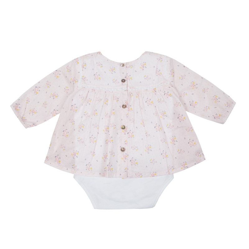 Les Enfantines Body-Blouse Aigrette Fleurs Vintage