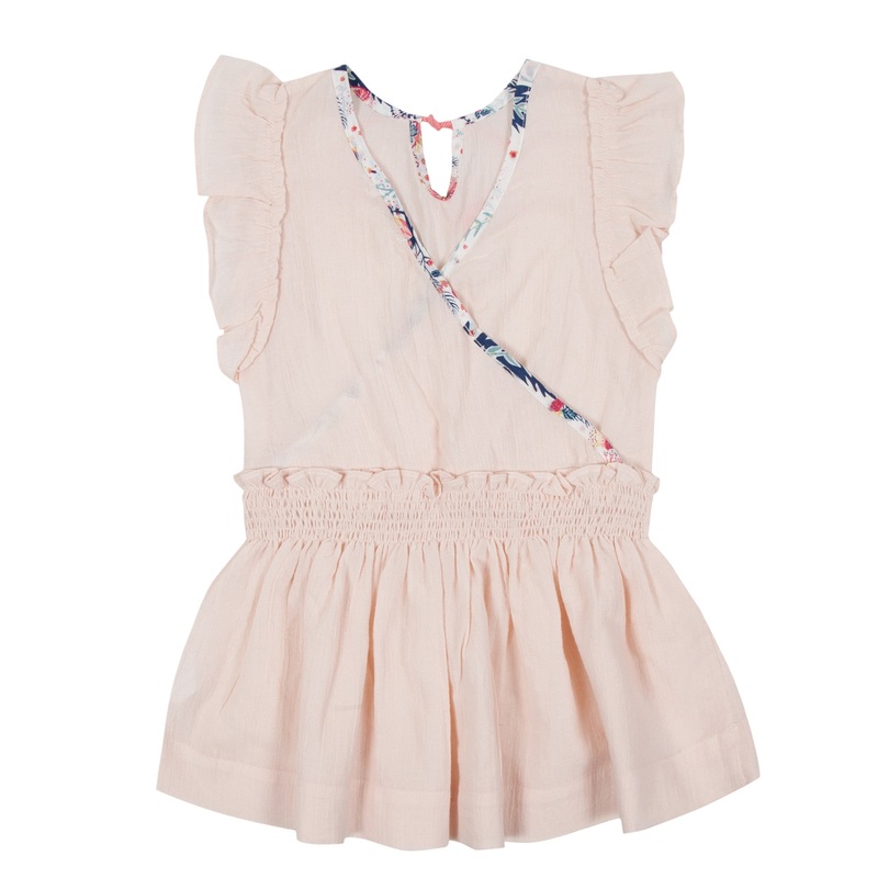 Les Enfantines Robe Anemone Rose Puff