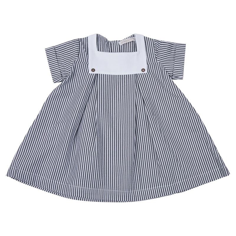 Les Enfantines Robe Pelican Sirsucker Marine