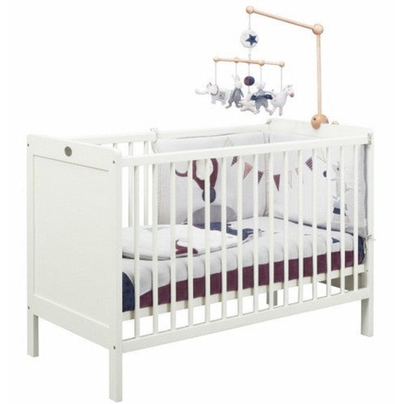 Moulin Roty Child Beech Wood Bed 120cm White