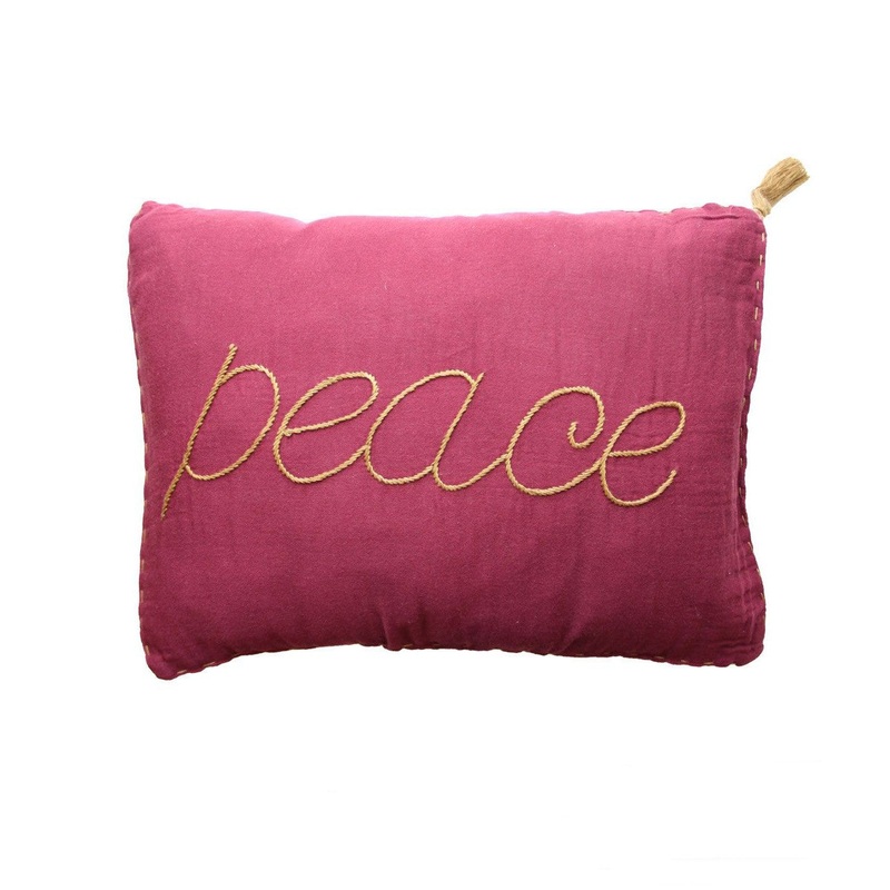 Numero 74 Cushion Cover Message Flashy Red Macaron