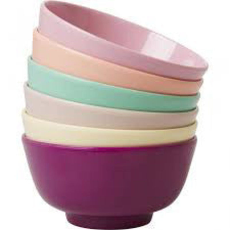 Rice DK 6 Melamine Dipping Bowls Pastel Colours