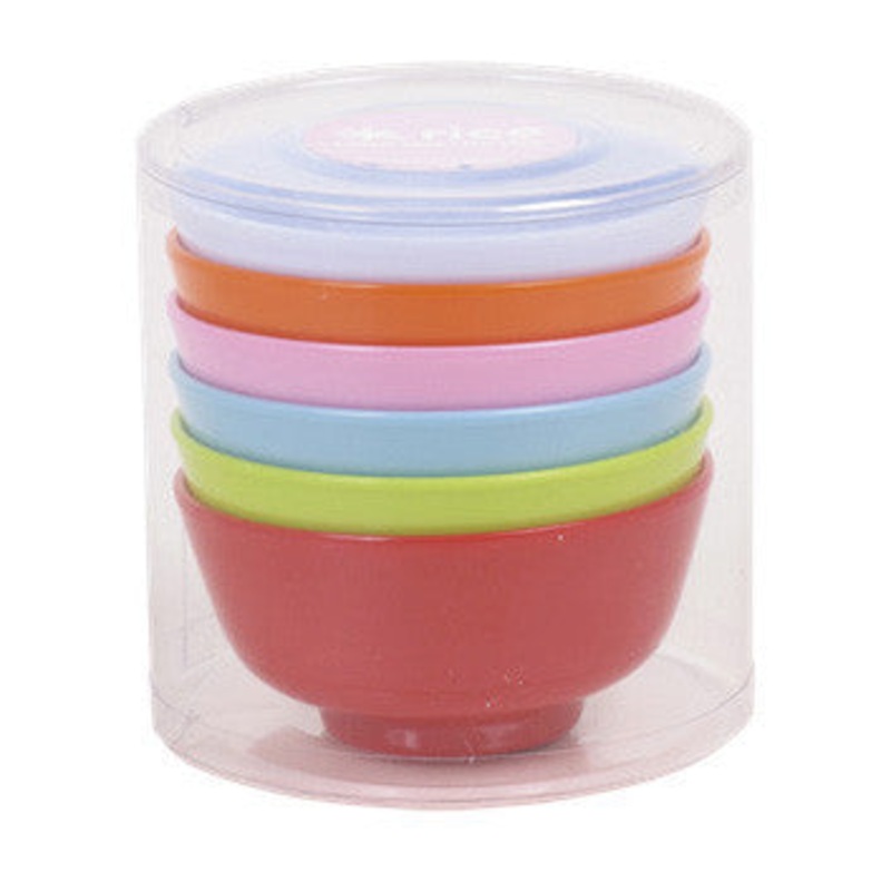 Rice DK 6 Melamine Dipping Bowls Sharp Colours
