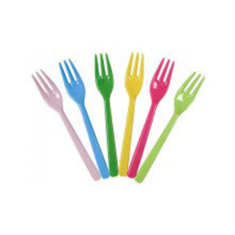 Rice DK Set of 6 Cake Forks PL Colors