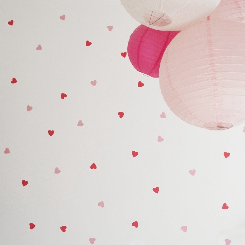 Tresxics Wall Adhesive 42 Hearts Red-Pink