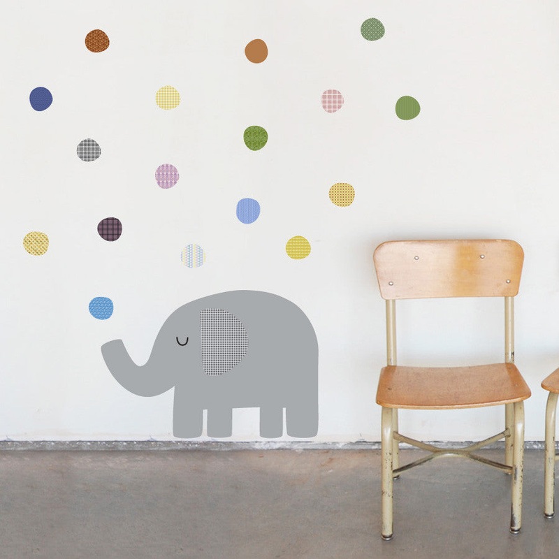 Tresxics Wall Adhesive Elephant Estampat 17 Dots