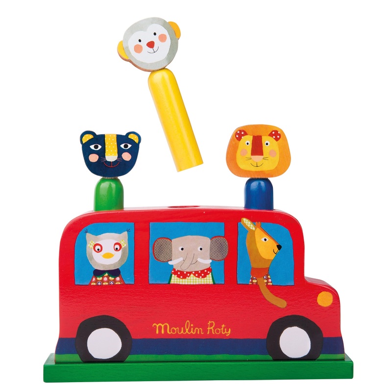 Moulin Roty Wood Pop Up Bus - Popipop