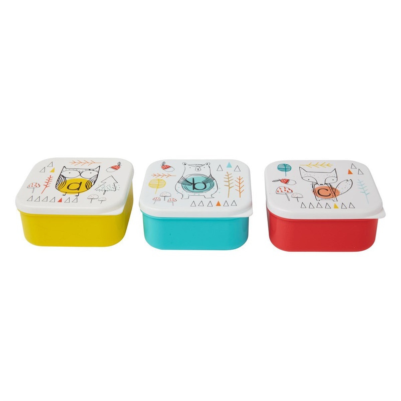 RJB Stone Alphabet Animals Square Lunch Box