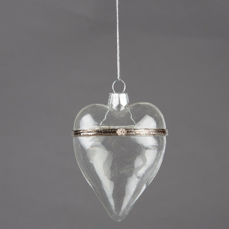 RJB Stone Imperial Pearl Heart Shaped Bauble