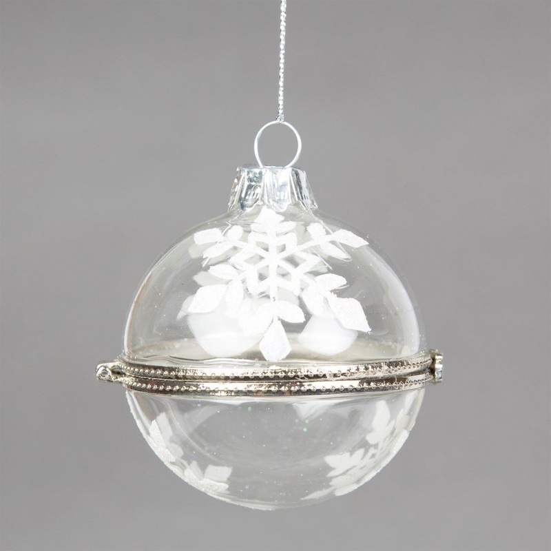 RJB Stone Imperial Snowflake Bauble Clear