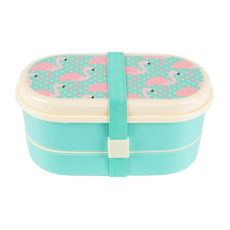 RJB Stone Pink Flamingo Bento Lunch Box