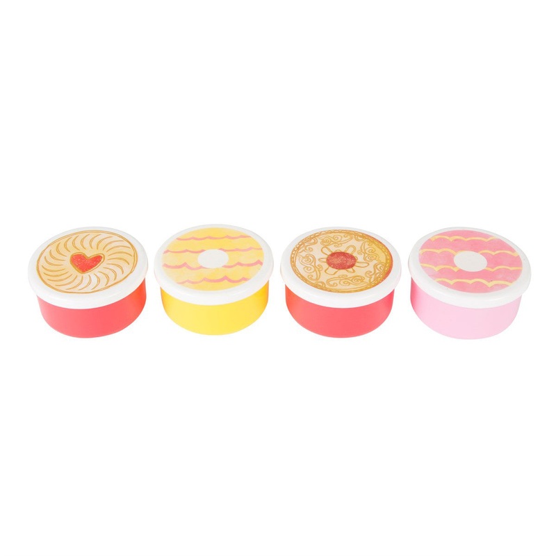 RJB Stone Set of 4 Round Biscuit Snack Boxes
