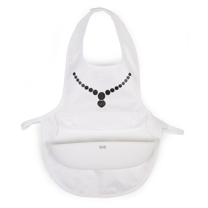 Childhome Bib Silicon White Girl Necklace