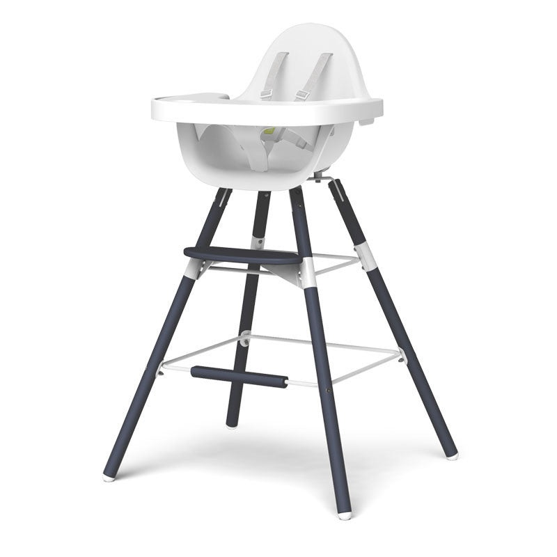 Childhome Evolu 2 Chair Navy Blue Set and Long Legs and ABS Tray