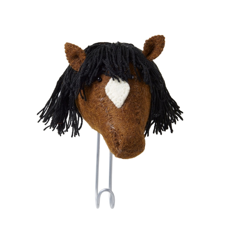 Fiona Walker England Big Single Head Hook Brown Bay Horse Head