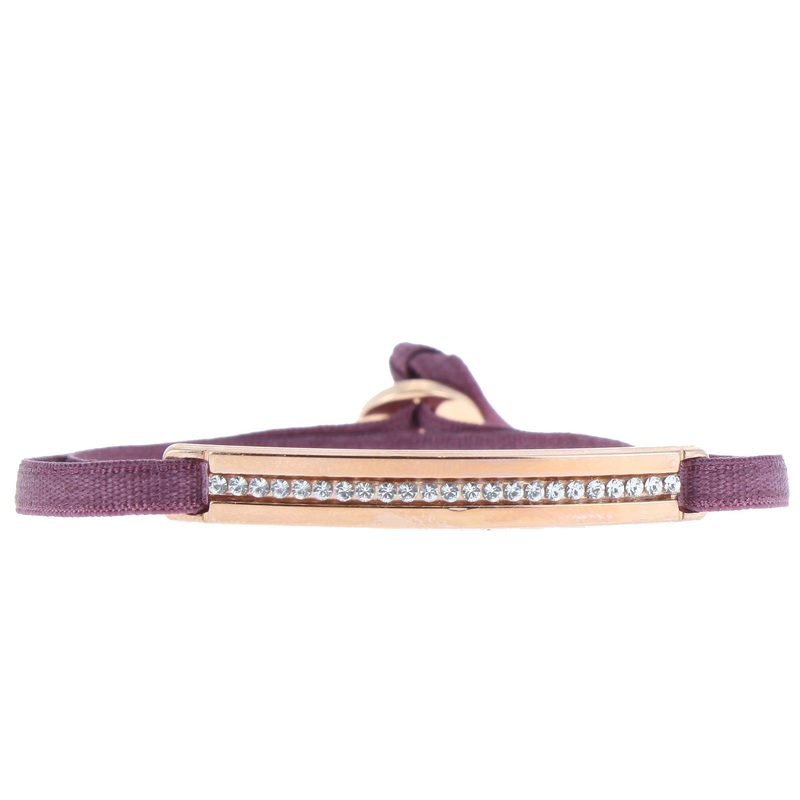 Les interchangeables Plaque 1 Rang Bordeaux 87 Bracelet