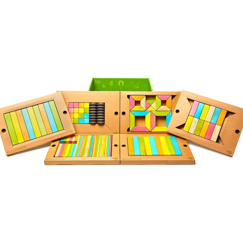 Tegu The Classroom Kit 130 Magnetic Wooden Blocks