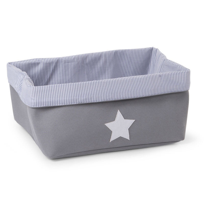 Childhome Box Canvas Foldable 40x30x20 Grey Stripes