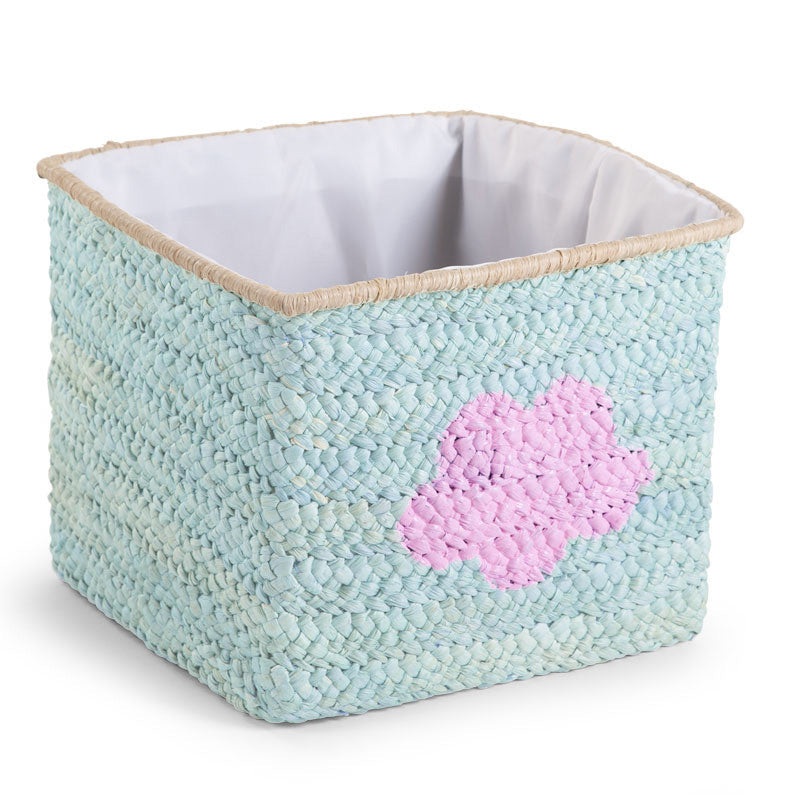 Childhome Box Straw Woven Basket 30x33x33 Mint
