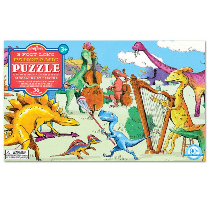 eeBoo Dinosaurs at Leisure 36pc Long Puzzle