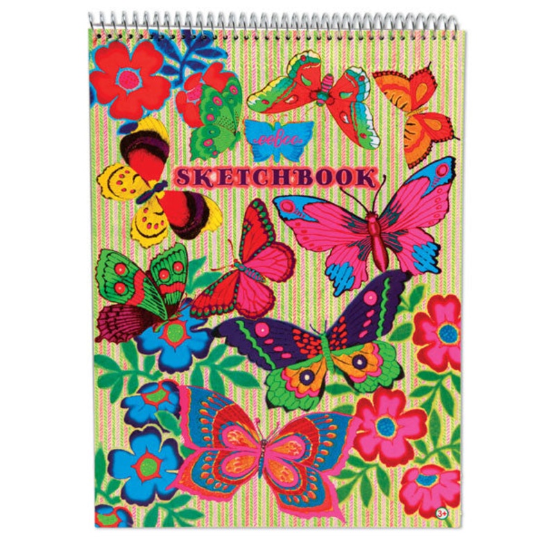 eeBoo Fluorescent Butterflies Sketchbook