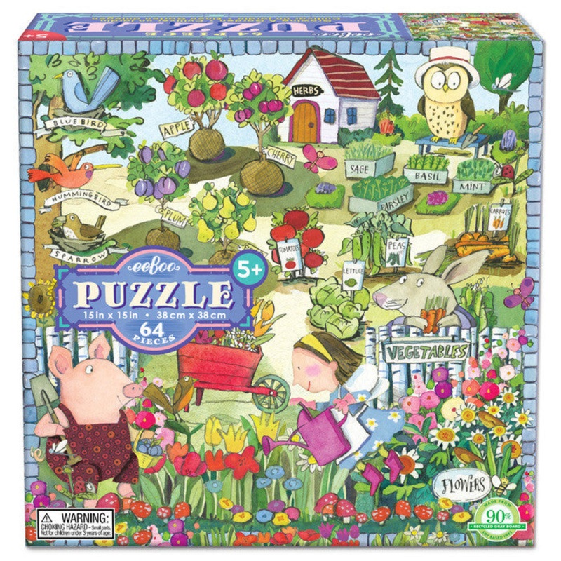 eeBoo Growing a Garden 64pc Puzzle