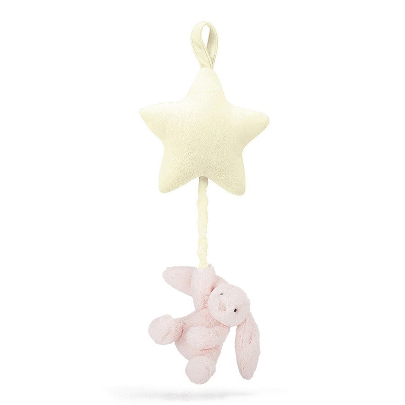 Jellycat Bashful Pink Bunny Star Musical Pull
