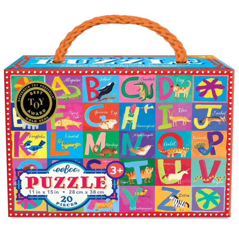 eeBoo Animal Alphabet 20 Piece Puzzle