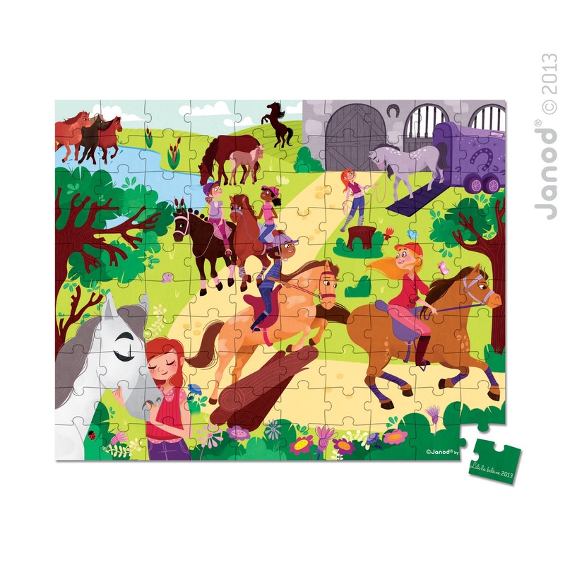 Janod Hat Boxed Horse Riding School Puzzle