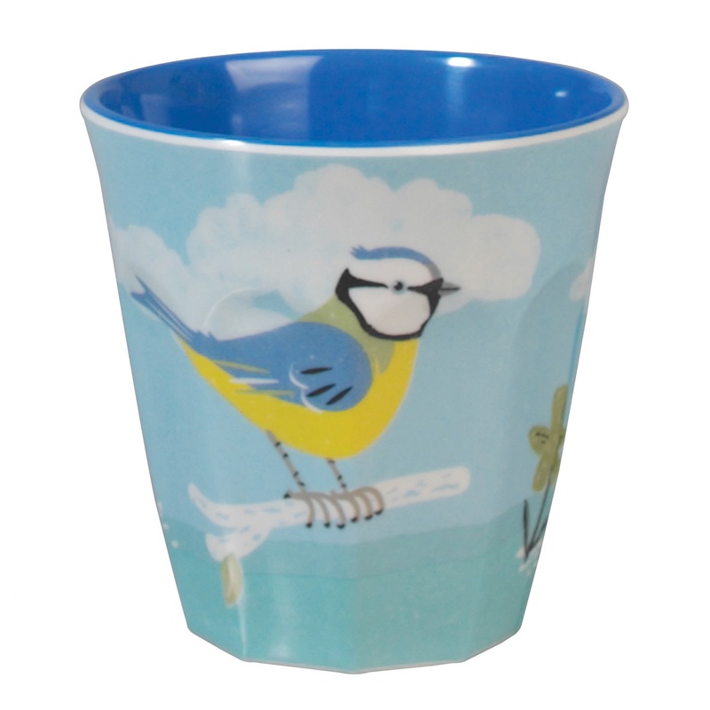 Rex Melamine Blue Tit Design  Tumbler