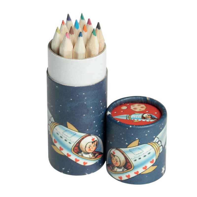 Rex Set of 12 Colour Pencils Spaceboy