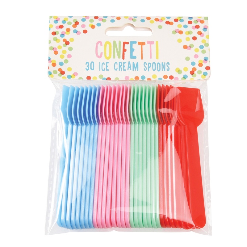 Rex Set of 30 Confetti Ice Cream Spoons