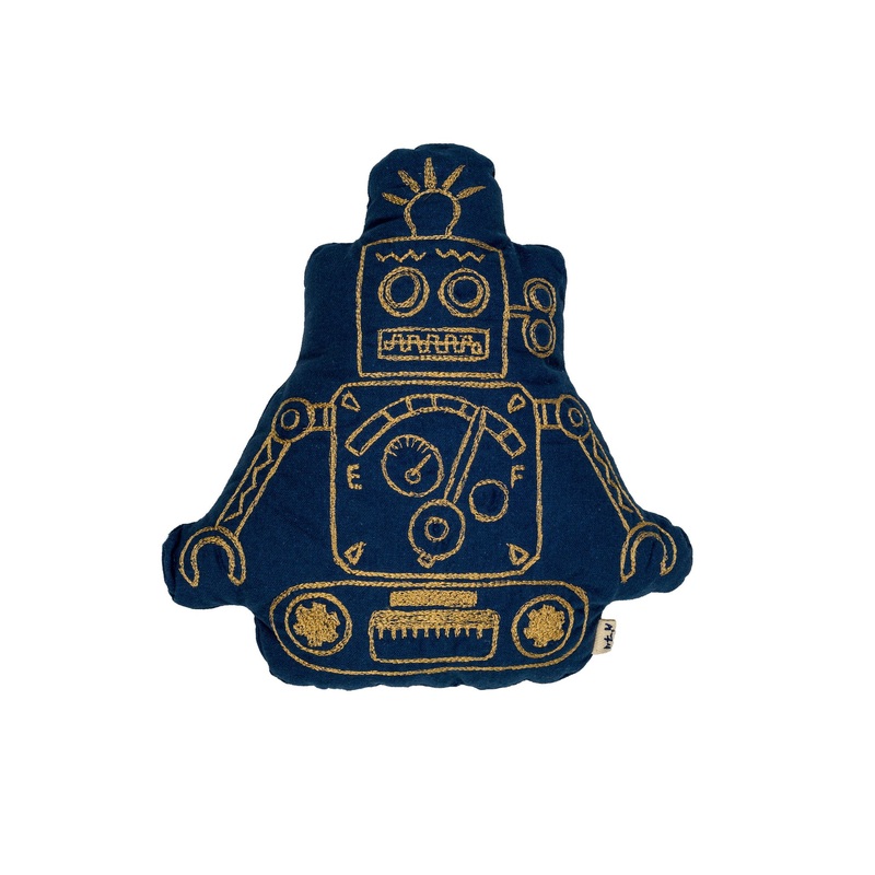 Numero 74 Robot Cushion Night Blue