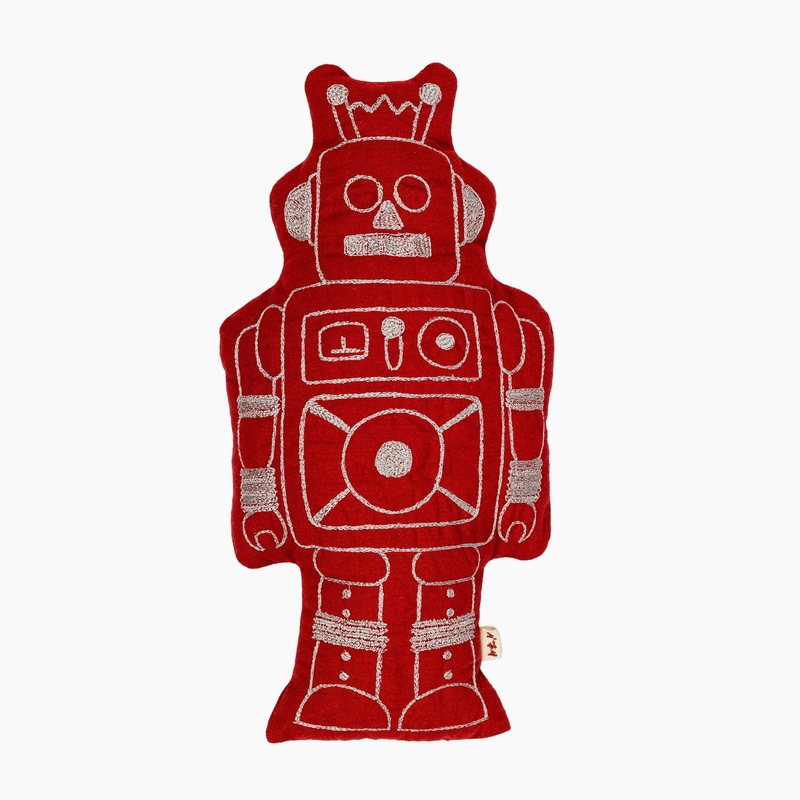 Numero 74 Robot Cushion Ruby Red