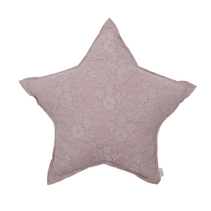 Numero 74 Star Cushion Lace Flower Dusty Pink