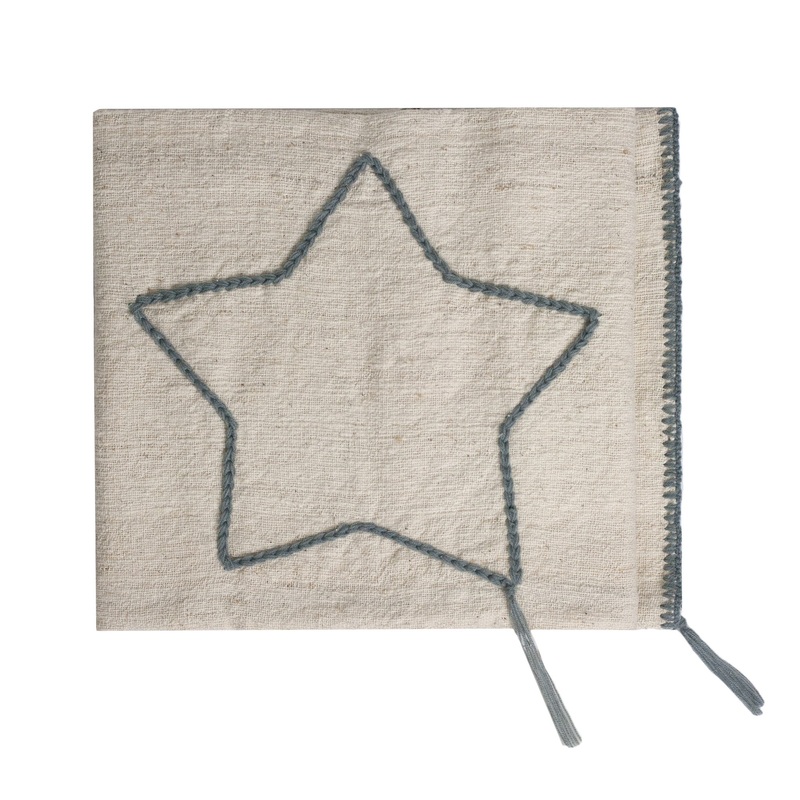 Numero 74 Star Summer Blanket Natural Grey