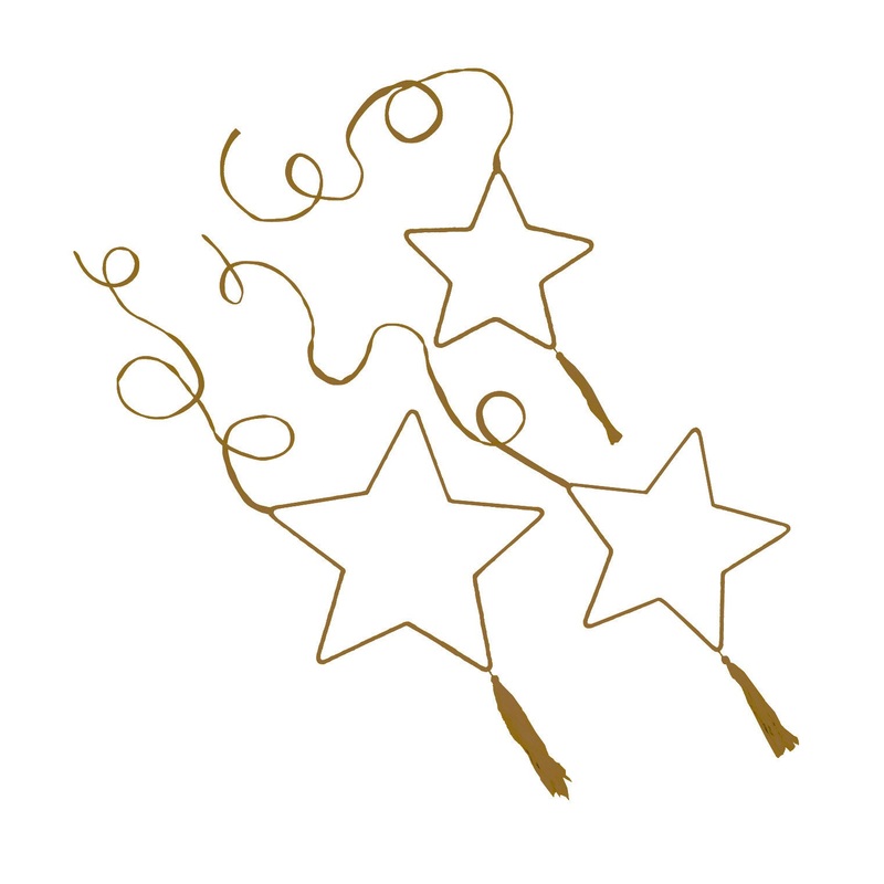 Numero 74 Stars Mobile Set Of 3 Flashy Gold