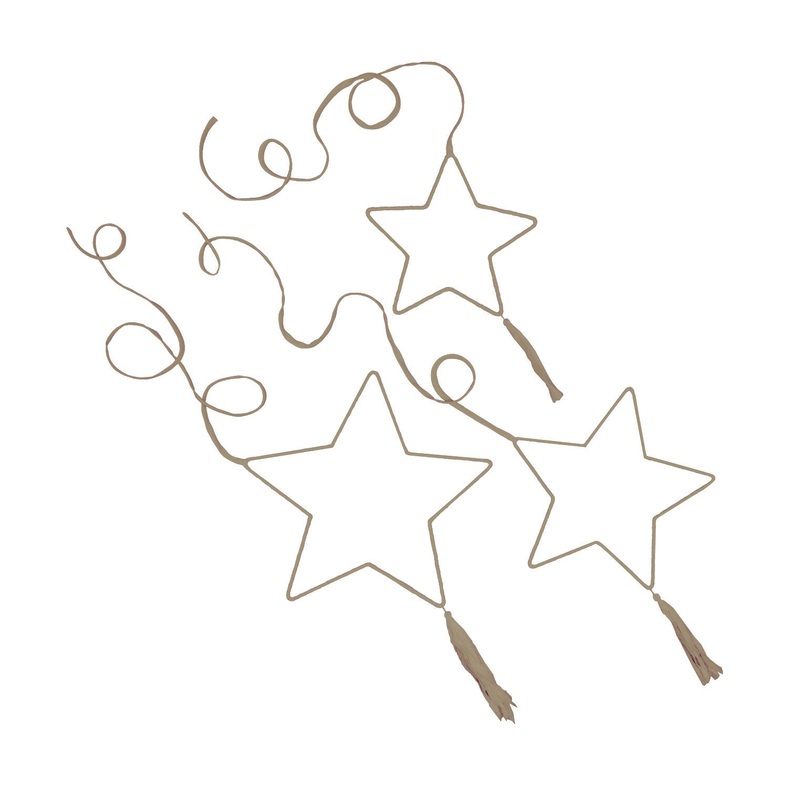 Numero 74 Stars Mobile Set Of 3 Pastel Beige