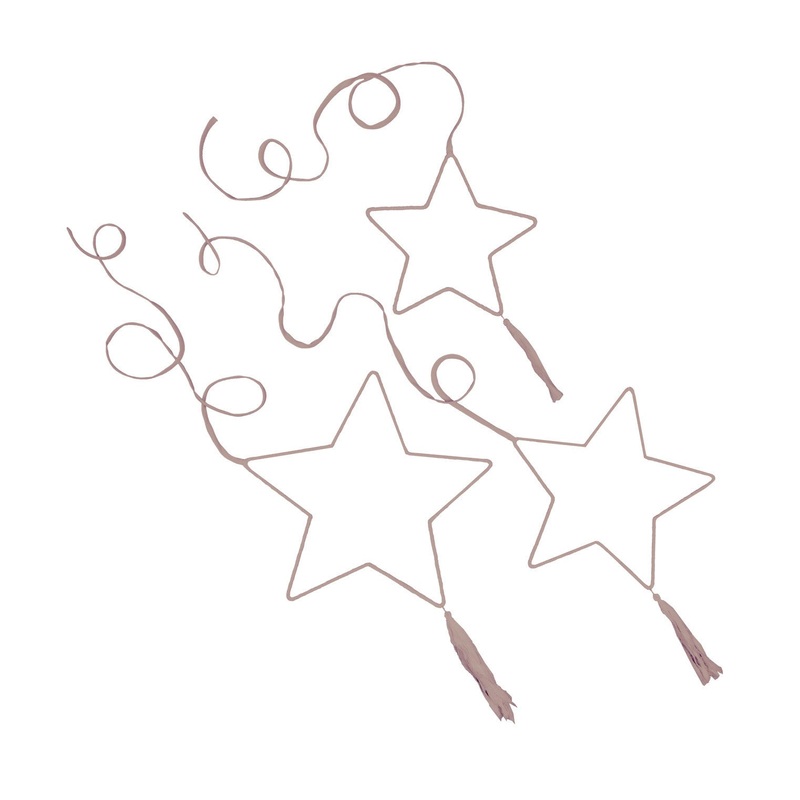 Numero 74 Stars Mobile Set Of 3 Pastel Dusty Pink