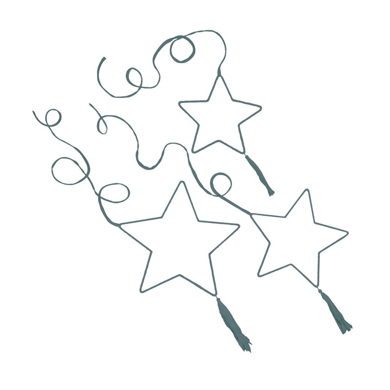 Numero 74 Stars Mobile Set Of 3 Pastel Ice Blue