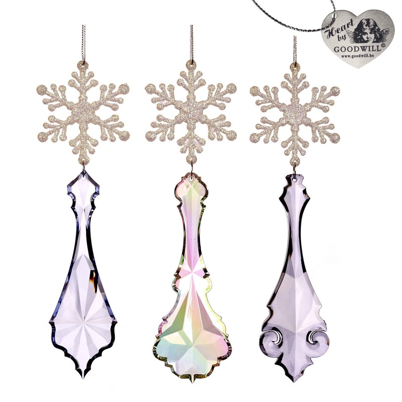 Snowfl Jewel Dangle Orn Blue