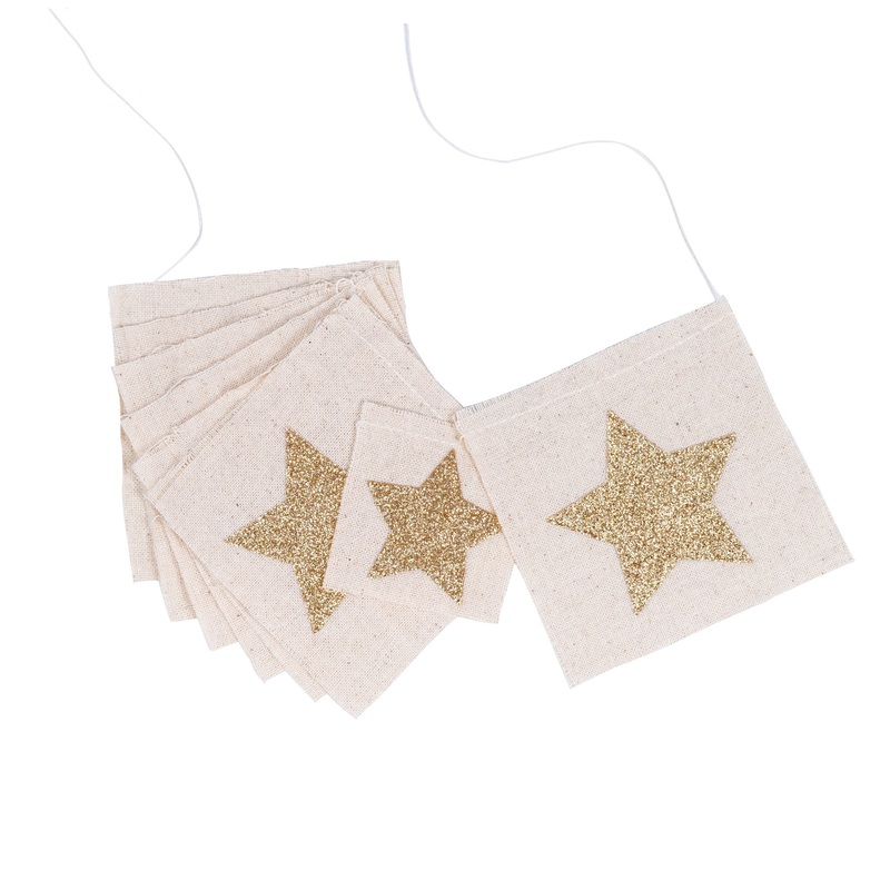 Numero 74 Fancy Garland Glitter Star Gold