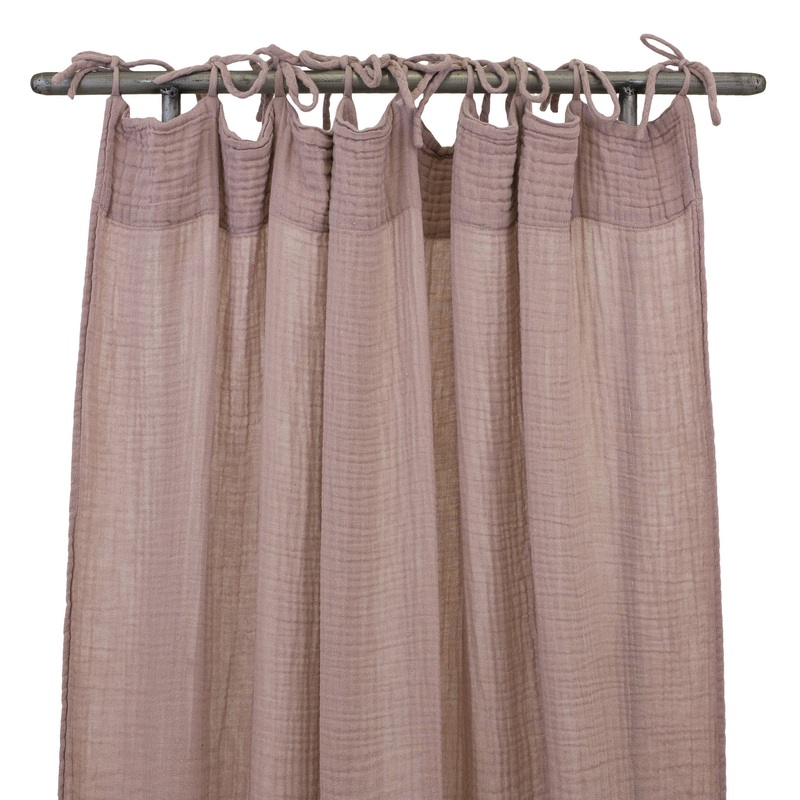 Numero 74 Flat Curtain Plain Dusty Pink