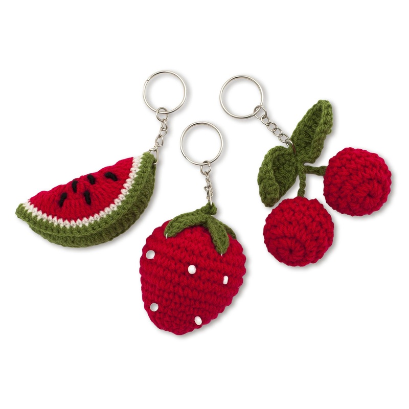 Numero 74 Fruit Crochet Keychain Mix Color