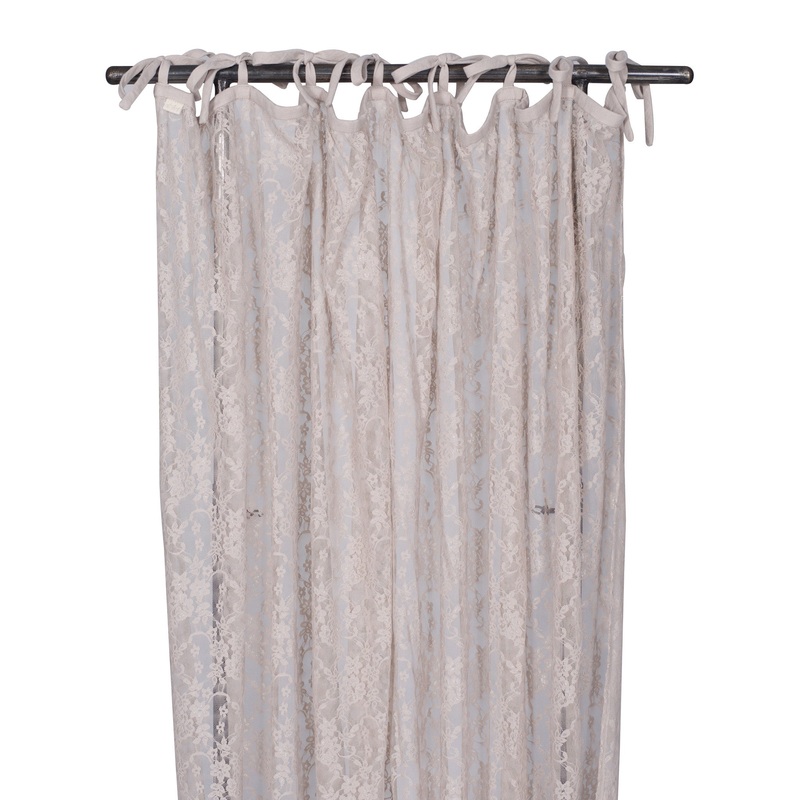 Numero 74 Gathered Curtain Plain Powder