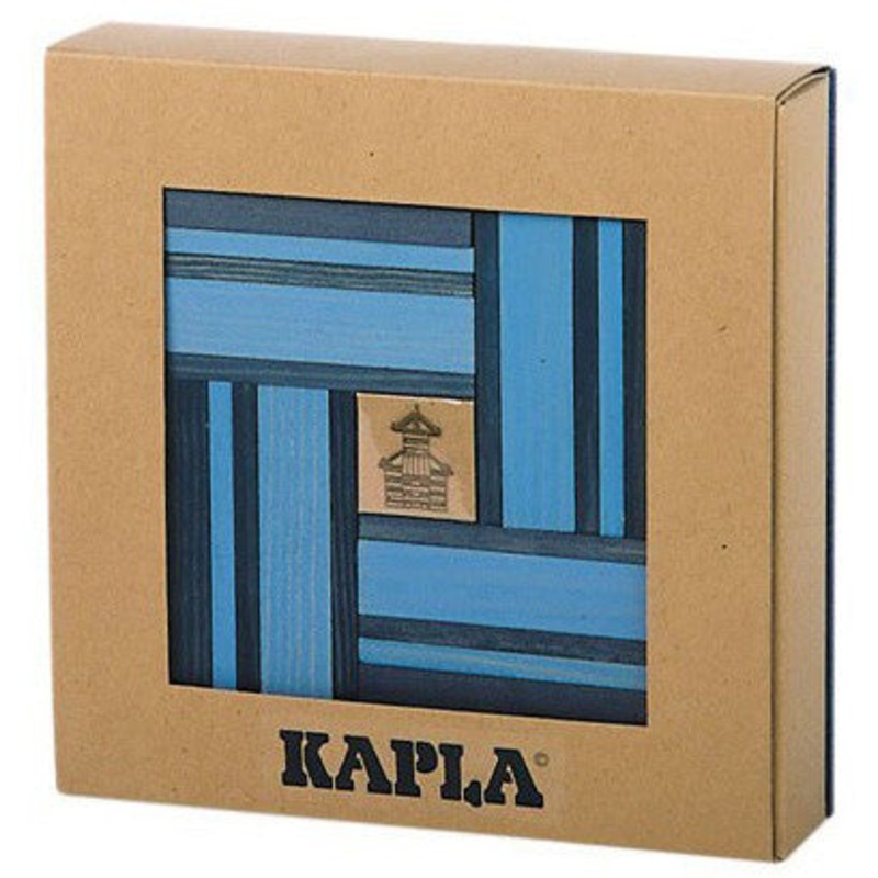 Kapla Blue 40 Wooden Block and Art Book