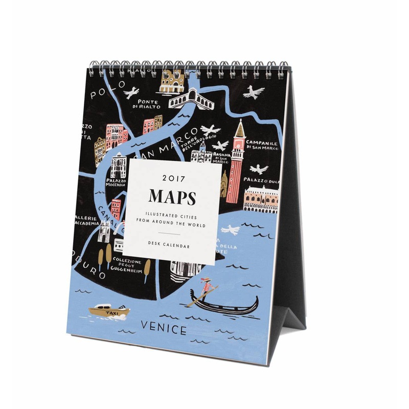 Rifle Paper Co 2017 Maps Desk Calendar