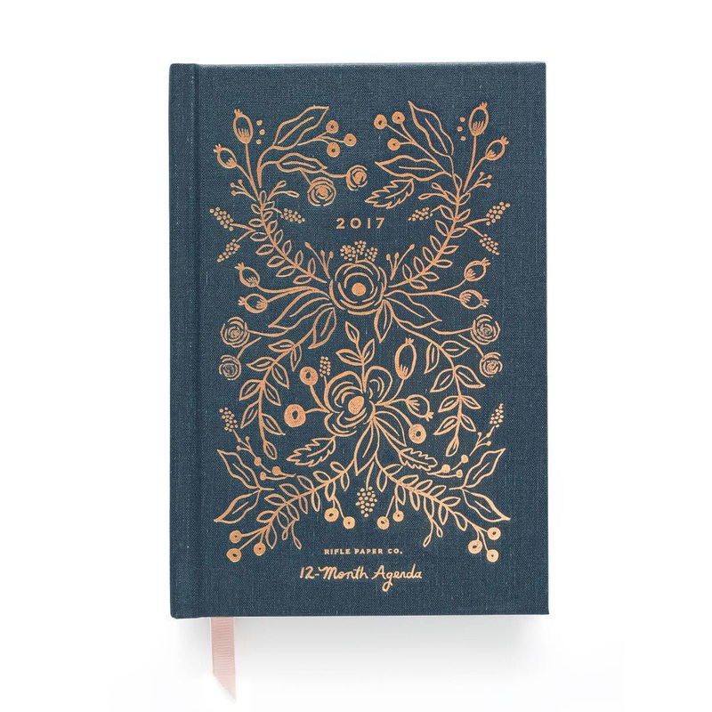 Rifle Paper Co 2017 Midnight Hardcover Agenda