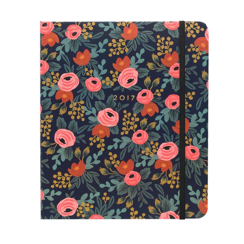 Rifle Paper Co 2017 Rosa Covered Spiral Planner