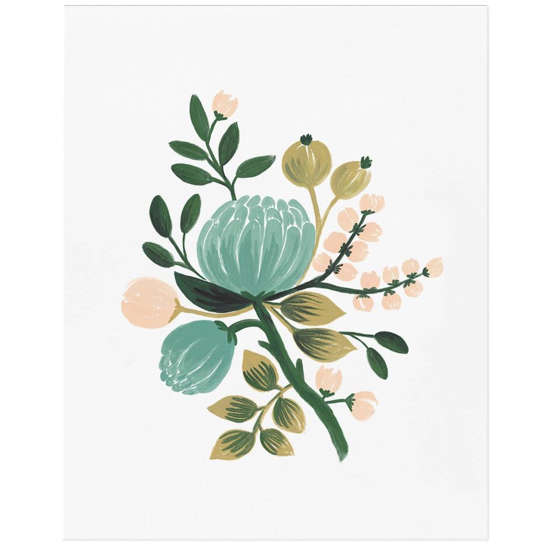 Rifle Paper Co Blue Botanical Print